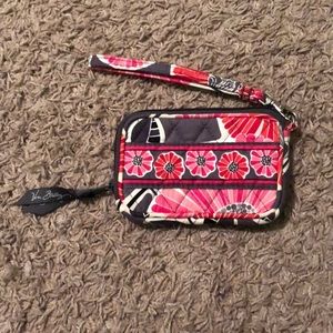 Vera Bradley Pink & Gray Wristlet